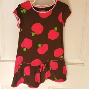 Apple print dress (4T)
